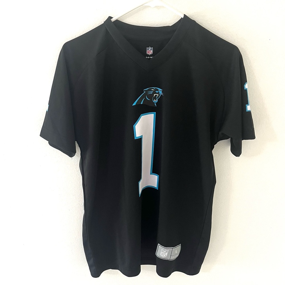 NFL Team Apparel Carolina Panthers Cam Newton Football Jersey, Size: Youth Large